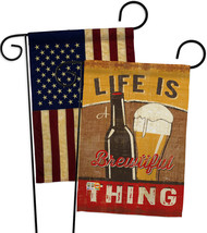 Brewtiful Thing - Impressions Decorative USA Vintage - Applique Garden Flags Pac - £24.61 GBP