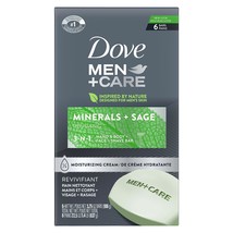 DOVE MEN + CARE Body and Face Bar Minerals + Sage 6 Bars to Hydrate Skin More Mo - $27.99