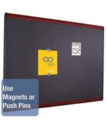 Quartet Prestige Plus Magnetic Fabric Bulletin Board, 3 x 2 Feet, Mahogany - $43.64 CAD