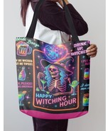 Happy Witching Hour! Yeah! | Canvas Tote Bag | Drink up With he&#39;s  - $33.00