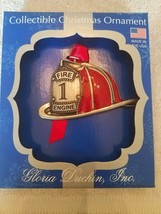 Firefighter hat Christmas Ornament upc 089102313904 - £33.56 GBP