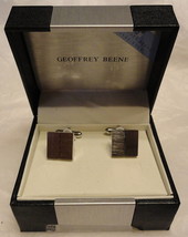 Geoffrey Beene Brushed Silver Square Cufflink - £11.98 GBP