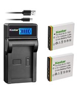 Kastar Battery (X2) &amp; LCD Slim USB Charger for Kodak KLIC-7001, K7001 an... - $28.99