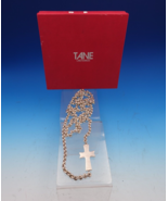 Tane Mexican Sterling Silver Cross Necklace w/Heavy Chain Fitted Box 26&quot;... - £535.15 GBP