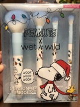 Peanuts x Wet n Wild 4 Piece Makeup Brush Set Season of Snoopy Limited Edition - £18.73 GBP