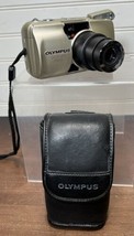 Olympus Stylus 105 quartz date 38mm-105mm Zoom 35mm film Camera W/case & Battery - $110.25