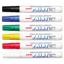 uni-Paint Marker Medium Point Assorted 6/Set 63630 - £33.04 GBP