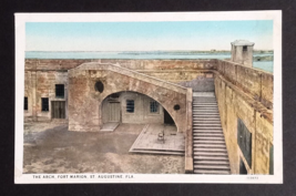 Fort Marion The Arch St Augustine Florida FL Curt Teich UNP Postcard c1920s - $5.99