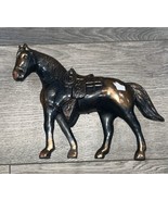 Bronze Horse Vintage 1950&#39;s-60&#39;s Pot Metal Western Horse Copper Color USA - £8.40 GBP