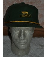 Vtg Dekalb Corn Seed Cap Trucker Hat Green w/ Gold Braid - £26.28 GBP