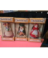 L&#39;il Chimers Heirloom Doll Porcelain Bell Tree Ornament Christmas Lot of 3 - €13,74 EUR
