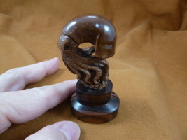 (tb-squid-4) little tan reef Squid TAGUA NUT palm figurine Bali carving ... - $42.77