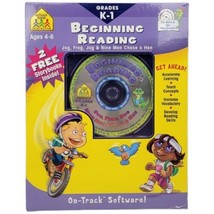 School Zone Beginning Reading On-Track Software Grades K-1 Ages 4-6 - £11.21 GBP