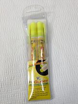 Yasutomo Hi-Glider Gel Stick Highlighters yellow HG12LL set 2 bible markers - $296.74 MXN