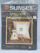 Sunset Stitchery Candlewick Kit Lavender And Lace Gift Bag And Pillow 19... - $15.58