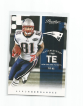 AARON HERNANDEZ (New England Patriots) 2012 PANINI PRESTIGE CARD #111 - $4.99