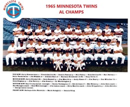 1965 Minnesota Twins 8X10 Team Photo Baseball Picture Mlb Al Champs - £3.90 GBP