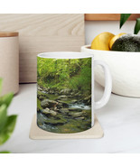 Devil&#39;s Den Falls Creek River Trees Nature Ceramic Coffee Mug 11oz - £12.49 GBP