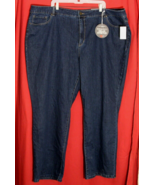 Avenue Denim Delux Stretch Straight Leg Blue Jeans Women&#39;s Plus 30 Avera... - $535.28 MXN