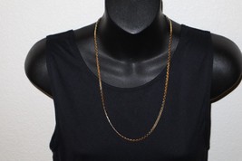 Vintage Costume Fashion Jewelry Gold Tone Lobster Clasp Chain Necklace 24&quot; - $10.00