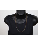 Vintage Costume Fashion Jewelry Gold Tone Lobster Clasp Chain Necklace 24&quot; - €8,65 EUR