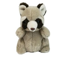 9&quot; Vintage 1980 Daekor Grey Pot Belly Raccoon Stuffed Animal Plush Toy Potbelly - £36.45 GBP