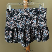 Forever 21 Skort Mini Skirt w/h Shorts Ruffle Navy Blue Large - £7.90 GBP