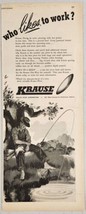 1948 Print Ad Krause Plows for Farm Tractors Farmer Fishing Hutchinson,Kansas - £13.88 GBP