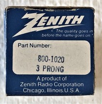 Vintage Zenith Spike Suppressor 3 Prong With Instructions 800-1020 - $10.95