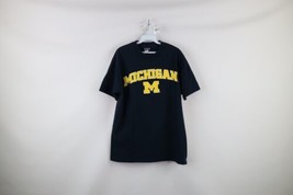 Vintage Mens Large Faded University of Michigan Spell Out Short Sleeve T-Shirt - £27.09 GBP