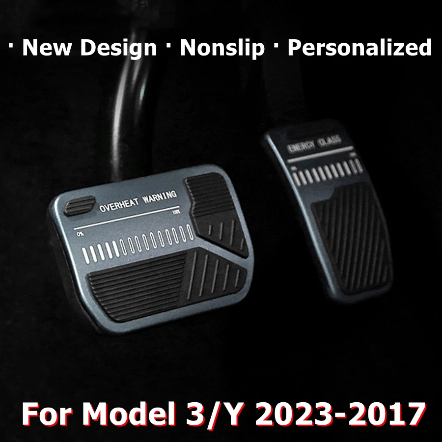 2023 New Design for Model 3 Model Y Tesla Foot Pedal Pad Cover Set Alloy... - $11.26+