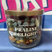 Bath & Body Works praline delight Candle 3-wick 14.5oz HTF Limited Edition - £19.29 GBP