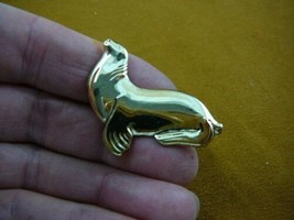 (b-seal-1) little Seal sea lion brass brooch pin pendant love aquarium seals - £11.19 GBP