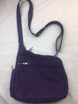 Travelon Anti-theft Crossbody Bag Purple Adjustable Strap Lightweight Tr... - $39.58