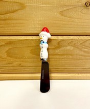 Christmas Snowman Mini Cheese Butter Knife Stainless Steel 4.75&quot; - £8.73 GBP
