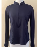 Lucky in Love 1/2 Zip Navy Blue Tennis Golf Athletic Pullover Top Women&#39;... - $469.80 MXN
