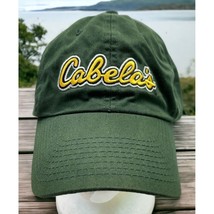 Cabelas Logo Hat Cap Strapback Worlds Foremost Outfitters Green with Gold  - $10.47