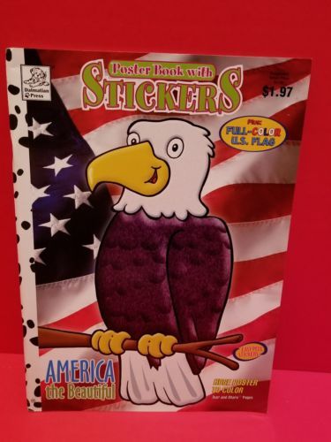 Craft Holiday Activity Book America Beautiful Coloring Stickers Poster U... - $1.89