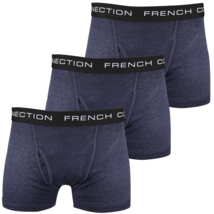 French Connection Men&#39;s 3 Pack Navy Blue w/ Black Strap Boxer Briefs (S15) - £11.49 GBP