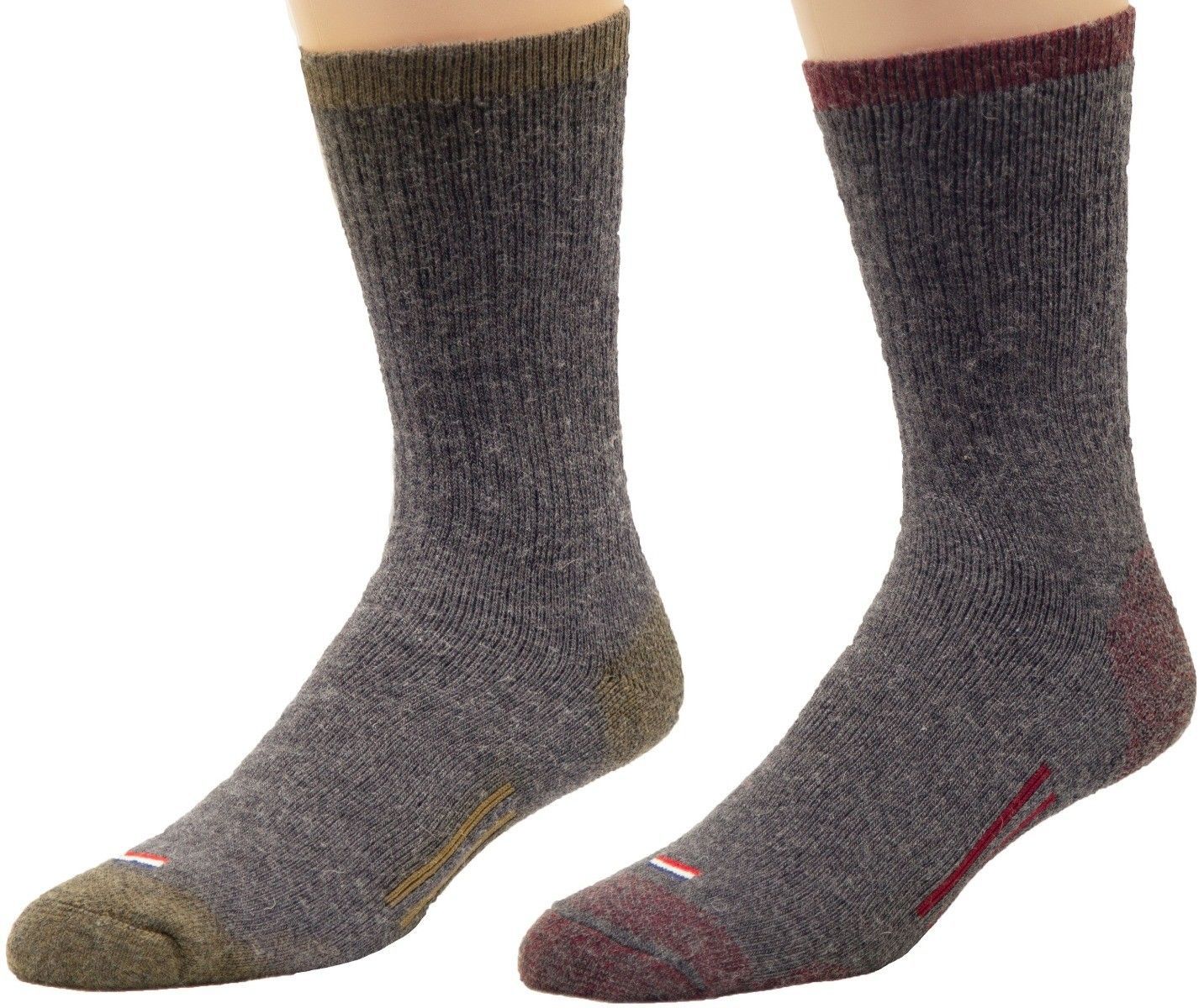 Made in America Socks -  Wool Blend Crew - 2 Pair Pack - Shoe Size - 6 to 14 - $19.95