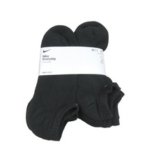 Nike Everyday Cushion No Show Socks 6 Pack Mens Size 8-12 Black NEW SX7675-010 - £21.31 GBP