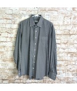 Peter Millar Cotton Silk Blend Black White Gingham Button Down Shirt Siz... - €29,84 EUR