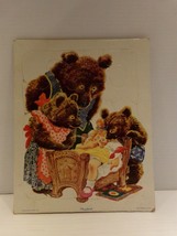 Vintage Golden Press Goldilocks &amp; Three Bears Board Puzzle 13 pc 80-4A - £10.65 GBP