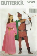 Butterick 5749 Robin Hood Misses Mens Maid Marian Costume Pattern Uncut Ff New - £3.79 GBP