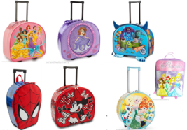 Disney Store Rolling Luggage Overnight Case Minnie Princess Spiderman Mo... - $49.95+