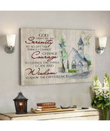 Serenity Prayer Canvas Gift for Jesus Christ Canvas Wall Art Jesus Poster - $22.95+