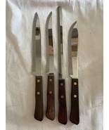 Robinson Knife lot wooden handle vgc Cutlery knives - £15.14 GBP