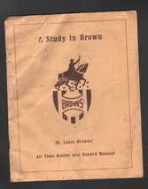 St Louis Browns' All Time Roster & Record Manual 1953-MLB Baseball-G - $101.85