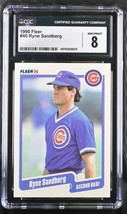 1990 Fleer #40 Ryne Sandberg Cubs Hof Cgc 8 - $17.59