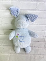 Russ Baby’s 1st Bunny Rabbit Blue Gingham Ears Plush Stuffed Animal Toy - £8.15 GBP